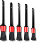 Conjunto de 5 escovas de limpeza automotiva de tamanhos diferentes