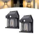 Arandela Solar LED Retrô com Sensor de Movimento (Kit com 2 Unidades)