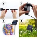 Pisca Pisca Fio De Fada Solar Led 200 Lâmpadas Colorida