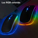 Mouse Sem Fio Recarregável Ergonômico Bluetooth e 2.4GHz