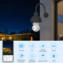 Câmera à prova d'água para uso doméstico e externo com áudio bidirecional icsee