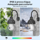 Câmera à prova d'água para uso doméstico e externo com áudio bidirecional icsee