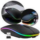 Mouse Sem Fio Recarregável Ergonômico Bluetooth e 2.4GHz